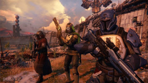 The gang's all here. Destiny features three playable character types with each focused on a slightly different combat style.