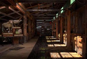 Let's check the long deserted building for the random item we need.