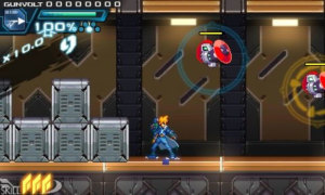 Here Mega Man, uh, we mean Azure Striker, takes in the enemy dispositions.