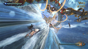 In her free time, Bayonetta likes to do a little surfing.
