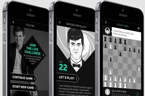 Magnus Carlsen giving advice to some players in his app.