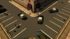 Unfortunately, the cop cars don't contain any cops to help out, not living ones anyway. However, many will have either guns or gas, and you will need lots of both.