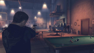 The atmosphere at the various locations in the game are quite varied, like this biker bar which holds unique challenges.