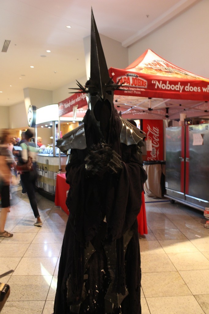 This Nazgull cosplayer was dedicated. He even used molded sheet metal in his costume.