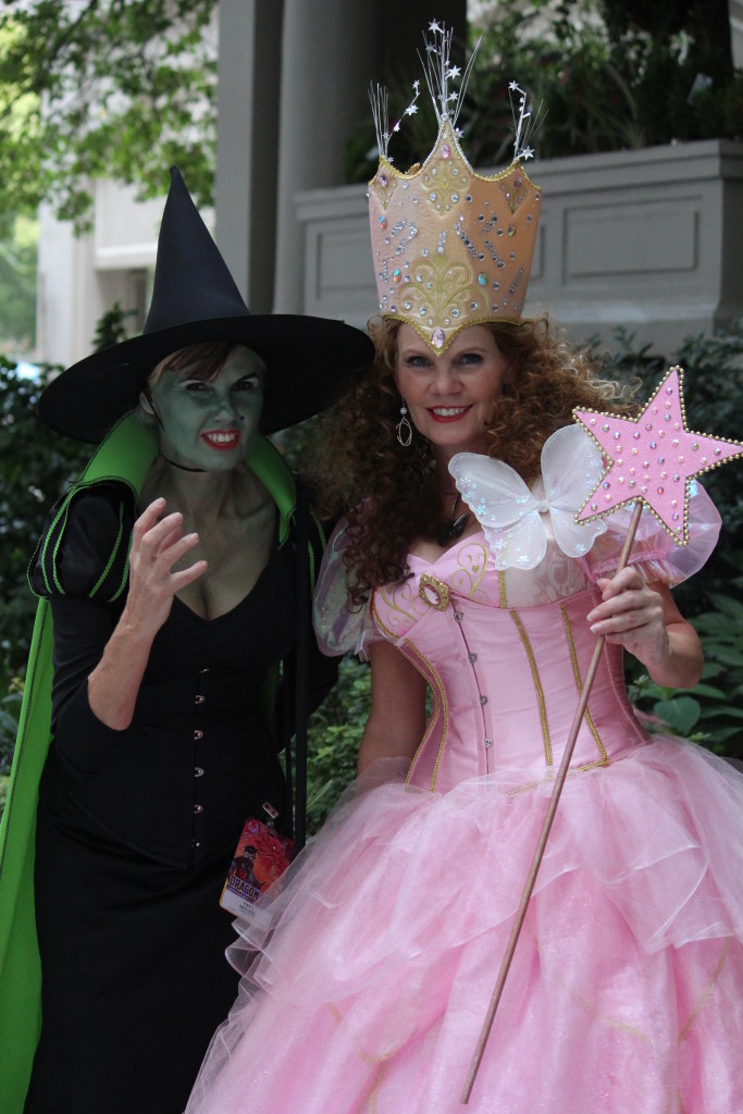 Beautiful costumes from the Wizard of Oz - Glinda and Elphaba. Are you a good witch or a bad witch?