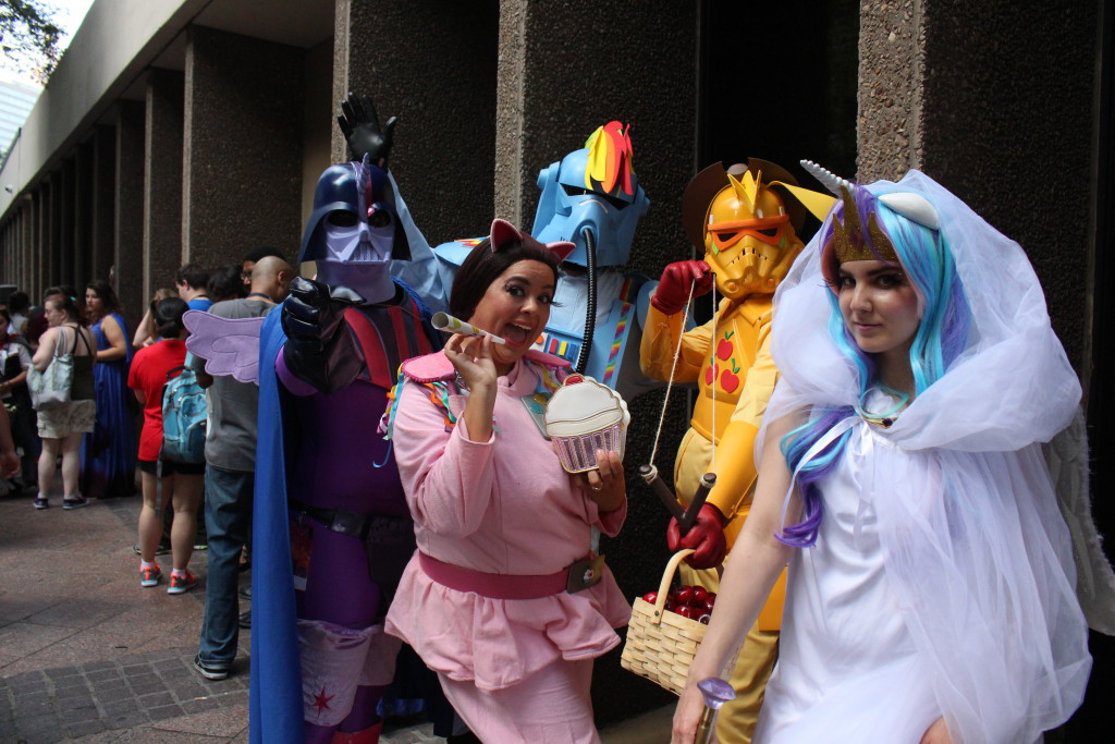 This was a fun one. It's a My Little Star Wars cosplay group!