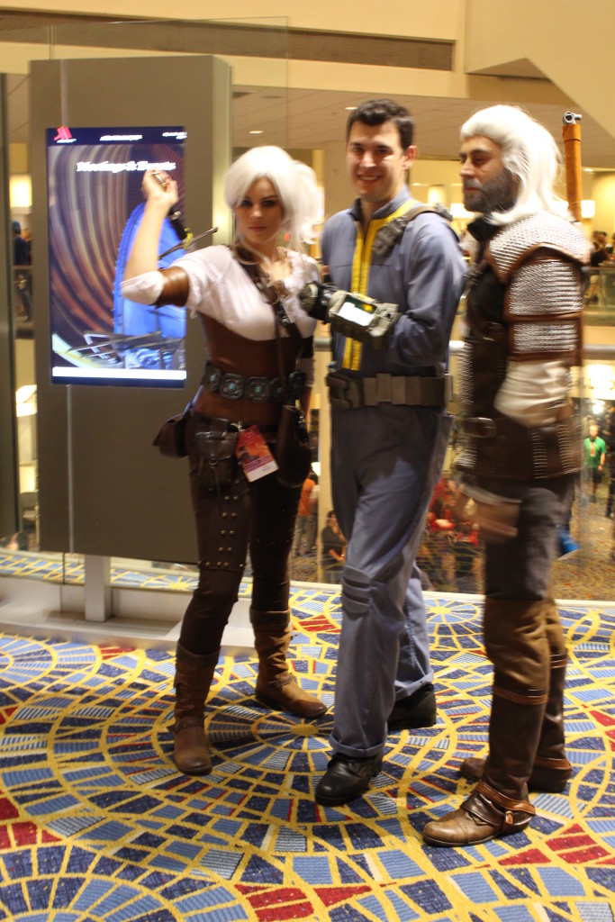 Mixed game warning. Here characters from The Witcher join a vault dweller from Fallout.