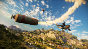 Now this, well, this is just insane. But it happens all the time in a game like Just Cause 3.