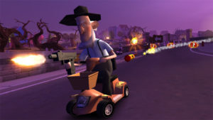 I didn't know that Amish folks drove cars, or shot uzis for that matter.