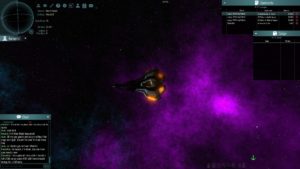 The little ship players start out with in Ascent the Space Game. The graphics are stunning in this game.