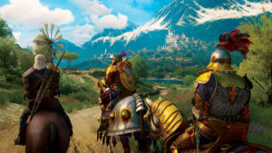 Knights on horseback populate the lands of this DLC. In fact, you could even become one of them as your adventure.