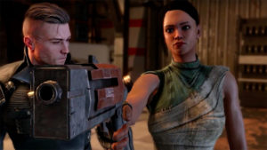 It that a big gun or, oh, it is. Your companions all have interesting personalities and could use your help.