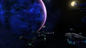 Space ships arriving at New Romulus