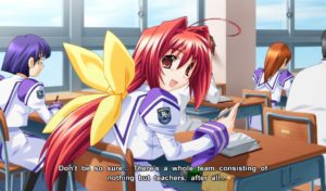Sumika is always enthusastic about things. Sumika in class.