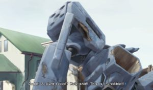 In Muv-Luv Unlimited aliens have invaded Earth. To fight them humans have created giant robots piloted by trained mecha pilots. Takeru first awakens in this world to find his house destroyed by a giant robot.