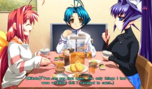 Mikoto joins Meiya and Sumika at Takeru's home for dinner.