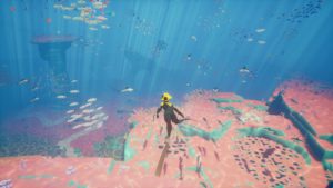 The ocean in ABZU is teeming with life.