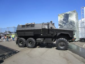 A military vehicle