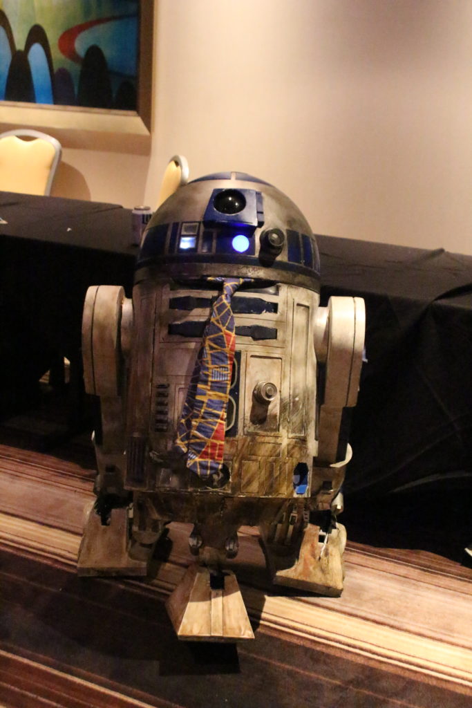 R2-D2 even put on his Sunday best for the festivities.