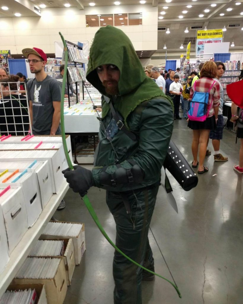 Green Arrow and his +5 longbow.