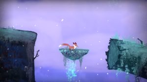 Fox and floating rock