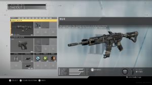 Loadout screen