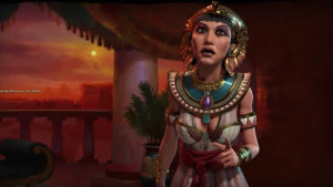 Cleopatra is not happy at all. Mind the asps.