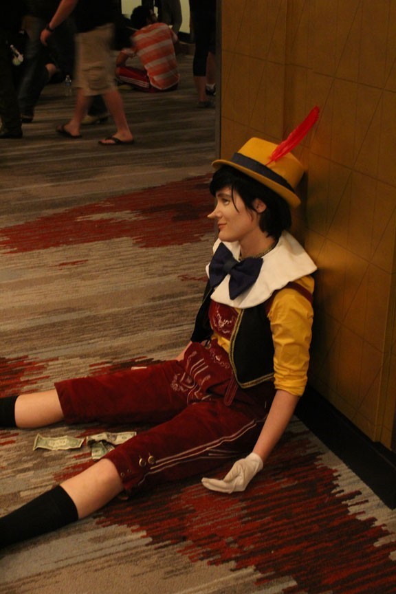 Pinocchio has seen better days.