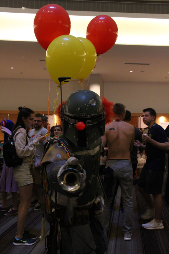 Bozo Fett. Or a bounty hunter who is really into that red nose day charity.