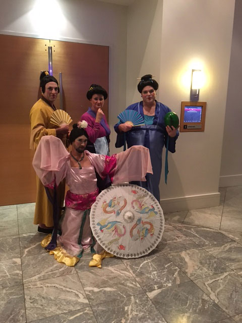 Too funny. The Soldiers in drag from Mulan.