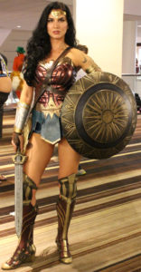 We wanted to show off some of the variations in costumes. Here is the new Wonder Woman in battle gear.
