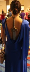 And here is Diana Prince, incorporating here sword into her wardrobe from the same movie.