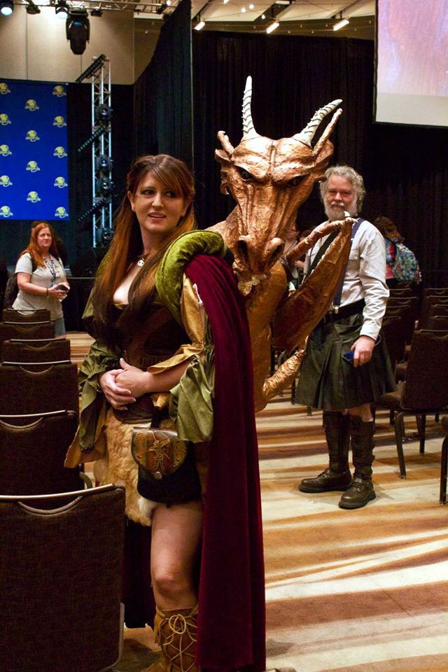 I have no idea what this is other than a barbarian with a dragon. Beautifully realized, though.