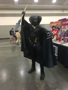 Characters from The Black Panther were extremely popular at Baltimore Comic-Con this year, as this purrefct fan proves. 