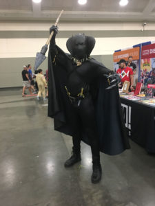 Characters from The Black Panther were extremely popular at Baltimore Comic-Con this year, as this purrefct fan proves.