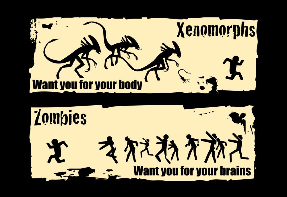 Argue the Toss: Zombies vs aliens