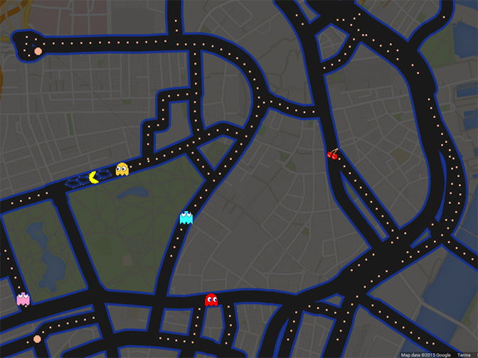 google earth pacman google earth pacman