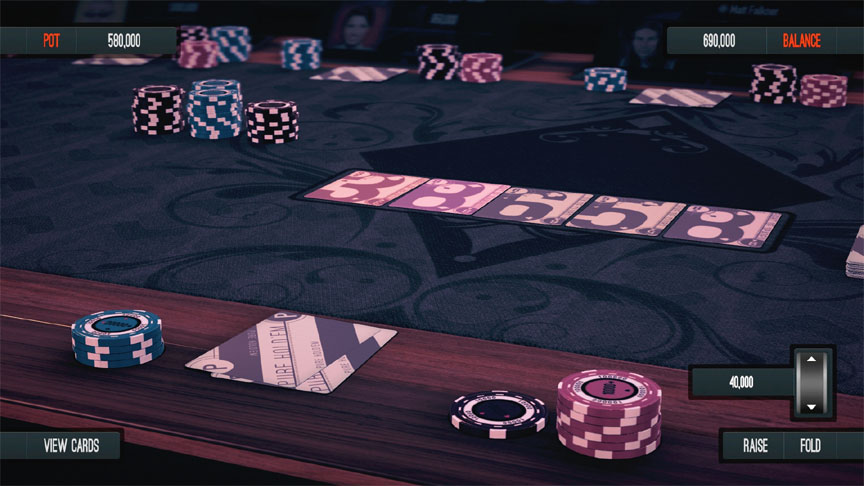This game is being played with one of the new card design sets. They are an ultra-modern, very visual style.
