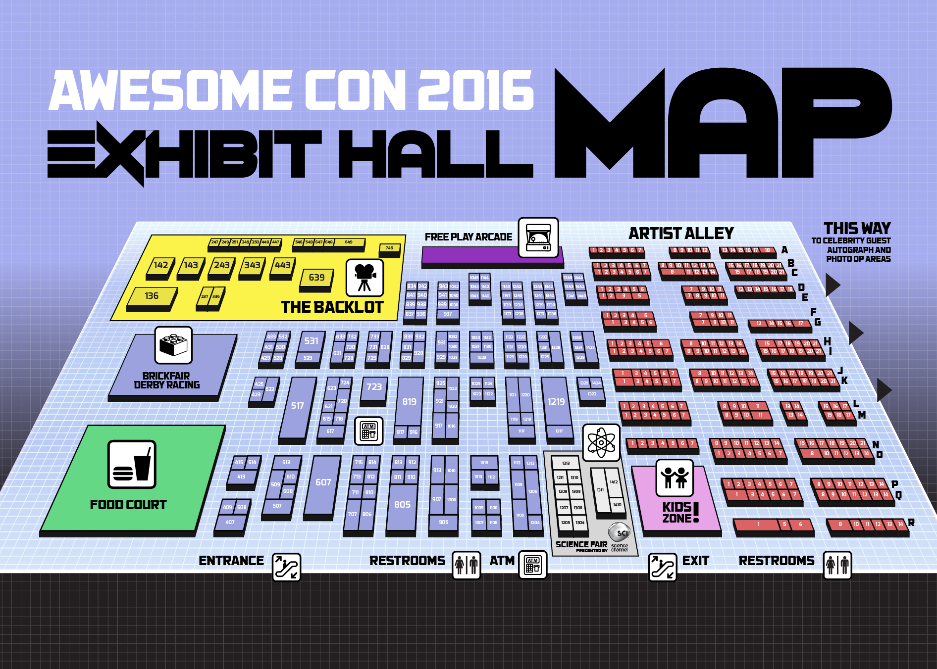 Awesome Con Exhibit Hall map