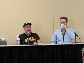 Tony Isabella speaking at Baltimore Comic-Con.