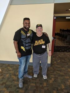 GiN's Michael Major with Black Lightning creator Tony Isabella.