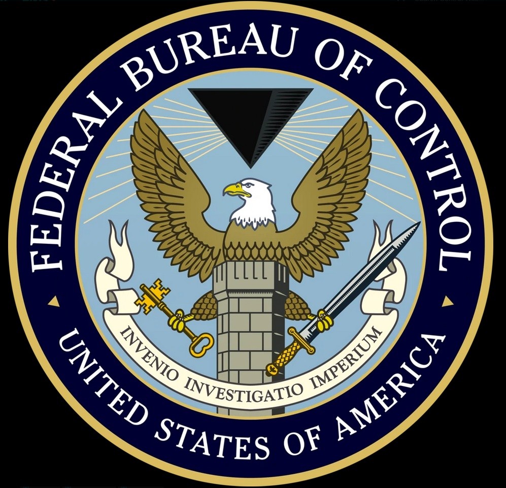 Logo and seal of the Federal Bureau of Control.