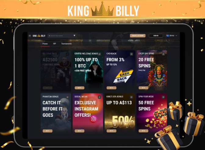 King Billy Casino bonuses and promotions