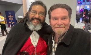 GiN Reporters Colin Flanigan and Ron K. Williams at Blerdcon 2025.