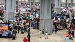 The nearly endless show floor at AwesomeCon 2026.