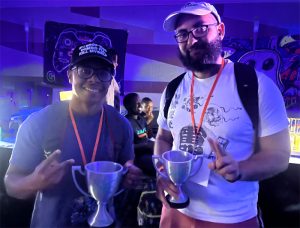 Street Fighter 6 Tourney Winners David Taylor (left) and John Anglada at ImmerseCon 2026.