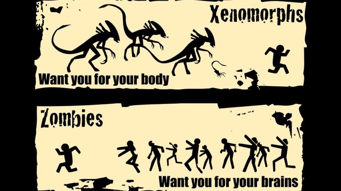Argue the Toss: Zombies vs aliens