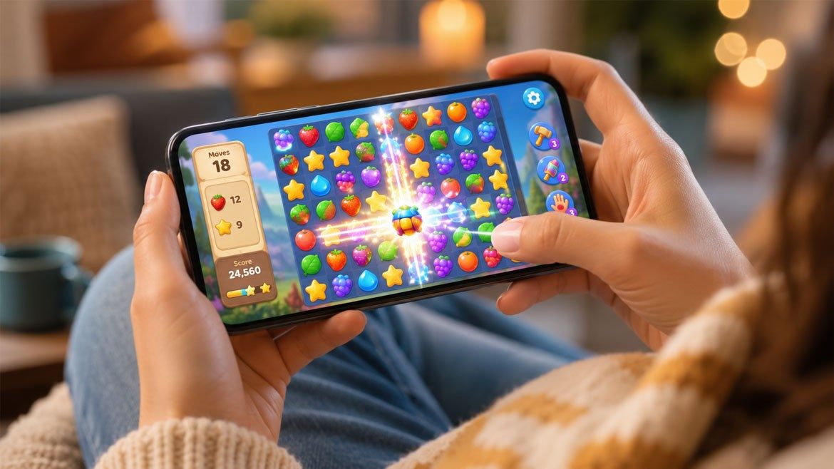Casual Mobile Gaming AdArt Hmade Okay