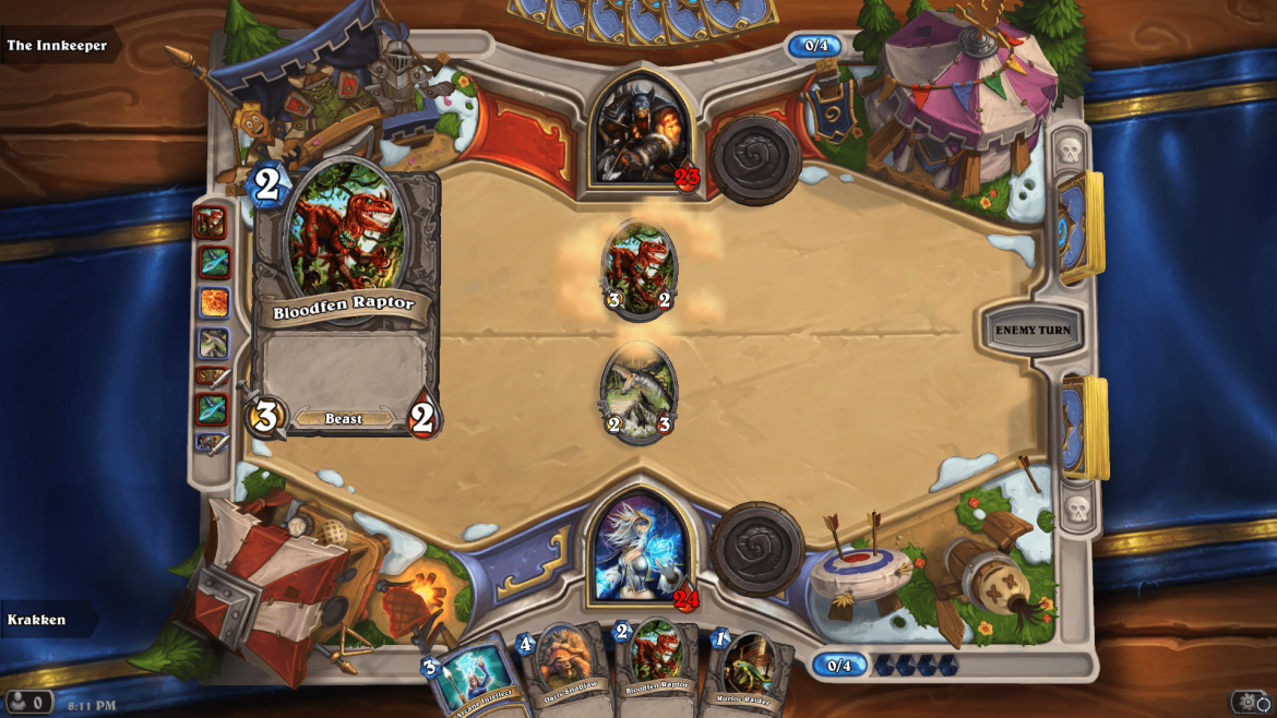Hearthstone board