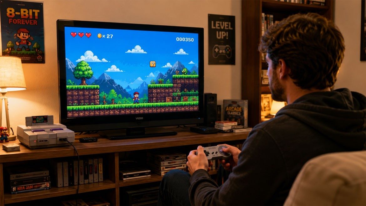 Retro Gaming AdArt Hmade Okay